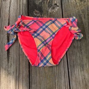 Victoria’s Secret Plaid Side Tie Bikini Bottoms